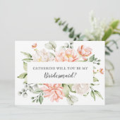 Blush Bride Best friend Will You Be My Bridesmaid 招待状 (スタンド正面)