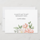 Blush Bride Best friend Will You Be My Bridesmaid 招待状 (裏面)