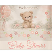 blush brown bearfloral watercolour シール