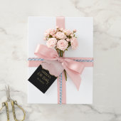 Blush Champagne Gold Glitter Abstract Watercolor ギフトタグ