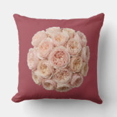 Blush & Champagne Roses クッション (正面)