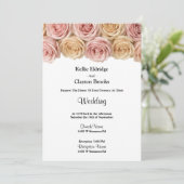 Blush & Champagne Roses Wedding 招待状 (スタンド正面)