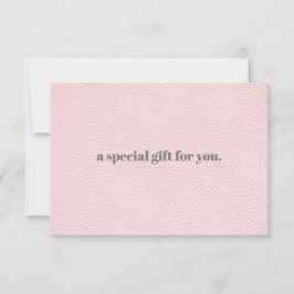 Blush Chic | シンプル エレガント レザールック ギフトカード