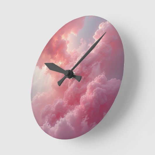 Blush Cloud Mirage 2 ラウンド壁時計 (傾斜)
