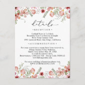 Blush Colored Floral Wedding Details エンクロージャーカード (正面)