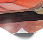 Blush Comfort – Watercolor Pink Couch Living Room ポスター (コーナー)