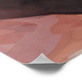 Blush Comfort – Watercolor Pink Couch Living Room ポスター (角)