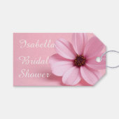 Blush Cosmos Floral Bridal Shower Script Design ギフトタグ (正面(横))