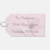 Blush Cosmos Floral Bridal Shower Script Design ギフトタグ (裏面横)