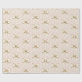 Blush Cream Hearts Bows Birthday ラッピングペーパー (フラット)