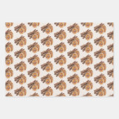 Blush Cream Oranges Fruit Christmas ラッピングペーパーシート (正面3)