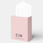 Blush Dusty Pink Girly Script Monogram Name Modern フェイバーボックス (オープン)