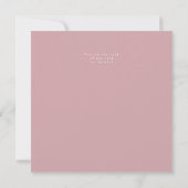 Blush dusty pink modern baptism Invitation 招待状 (裏面)