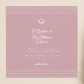 Blush dusty pink modern baptism Invitation 招待状