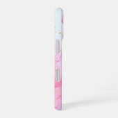 Blush Éclat Luxury Pink Watercolor Gold iPhone 16ケース (右側面)
