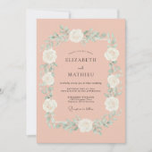 Blush Ethereal Botanical Wedding 招待状 (正面)