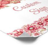 Blush Fairy Girl Whimsical Floral Birthday Custom  ポスター (角)