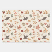 Blush Fall Leaves Pattern  ラッピングペーパーシート (正面)