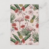 Blush Flamingo Bridal Shower Website QR Code エンクロージャーカード (裏面)