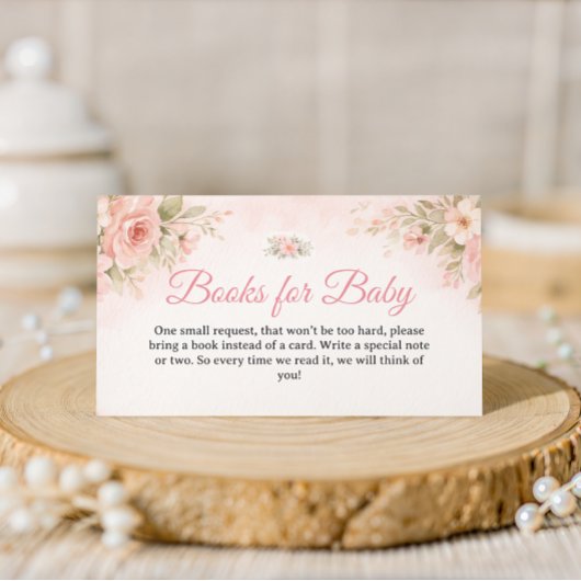 Blush Floral Baby in Bloom Books for Baby エンクロージャーカード