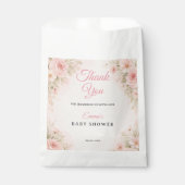 Blush Floral Baby in Bloom Thank You フェイバーバッグ (正面)