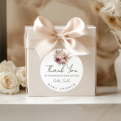 Blush Floral Baby Shower Thank You ラウンドシール