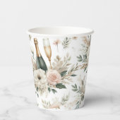 Blush Floral Champagne Cups 紙コップ (裏面)
