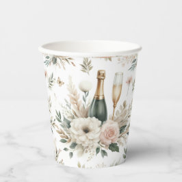 Blush Floral Champagne Cups 紙コップ