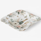 Blush Floral Champagne Party Plates ペーパープレート (傾斜あり)