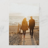 Blush Floral Elegant Photo Wedding Invitation 招待状 (裏面)