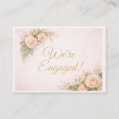 Blush Floral Engagement Enclosure Card エンクロージャーカード (正面)