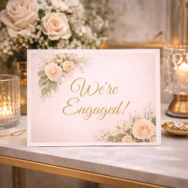 Blush Floral Engagement Enclosure Card エンクロージャーカード