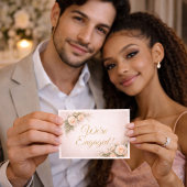 Blush Floral Engagement Enclosure Card エンクロージャーカード