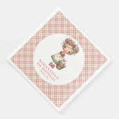 Blush Floral Fairy Cute 3rd Birthday Party Napkins (コーナー)