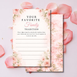 Blush Floral Family Tradition Shower Card