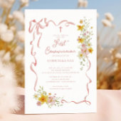 Blush Floral First Communion Invitation 招待状