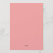 Blush Floral Garden Border Wedding Invitation 招待状 (裏面)