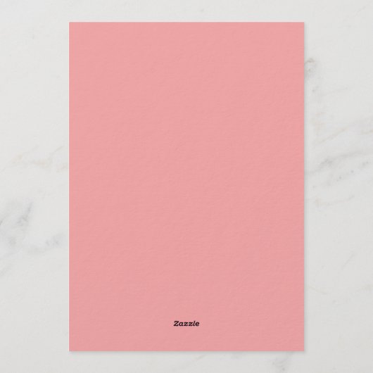 Blush Floral Garden Border Wedding Invitation 招待状 (裏面)