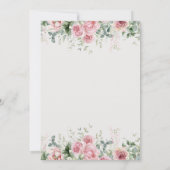 Blush Floral Gold Arch Elegant Wedding Invitation 招待状 (裏面)