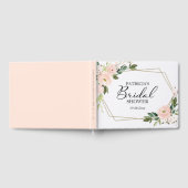 Blush Floral Gold Geometric Bridal Shower ゲストブック (全面)