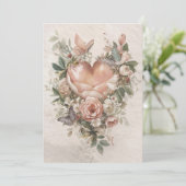 Blush Floral Heart Butterflies and Soft Botanicals シーズンカード (スタンド正面)