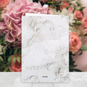 Blush Floral Heart with Baroque Plaster Texture カード