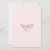 Blush Floral Little Miracle Baby Shower 招待状 (裏面)
