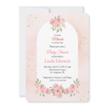 Blush Floral Little Miracle Baby Shower 