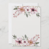 Blush Floral Marble Gold Arch Wedding Invite 招待状 (裏面)