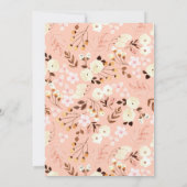 Blush Floral Modern Romantic Bridal Shower 招待状 (裏面)