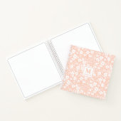 Blush Floral Monogram Notebook Journal ノートブック (内部)