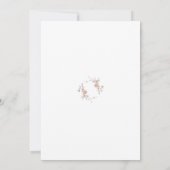 Blush Floral Monogram Two-Sided Wedding Menu 招待状 (裏面)