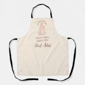 Blush Floral Nail Technician Business エプロン (正面)