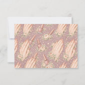 Blush Floral Nail Technician Business サンキューカード (裏面)